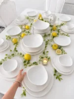 سرویس نهارخوری دفرمه سرامیکی ۳۳ پارچه